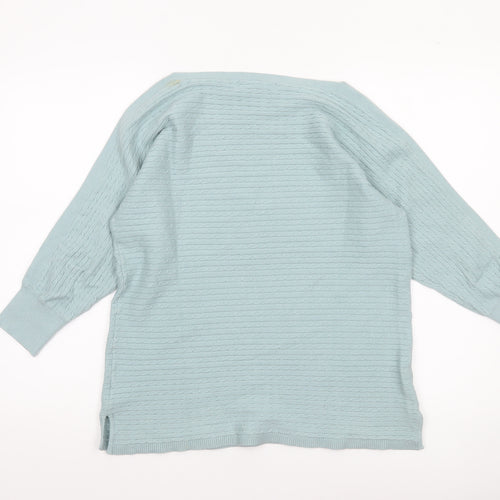 Crew Clothing Company Women's Green Size 12 Cable-Knit Jumper