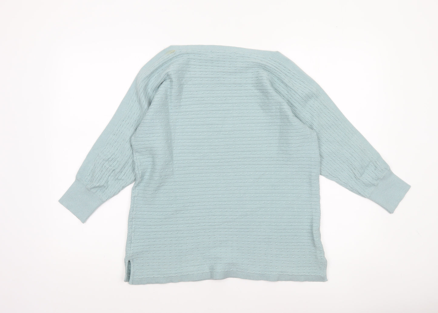 Crew Clothing Company Women's Green Size 12 Cable-Knit Jumper