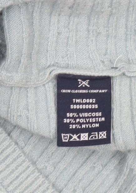 Crew Clothing Company Women's Green Size 12 Cable-Knit Jumper