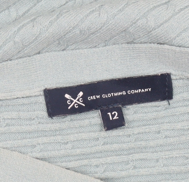 Crew Clothing Company Women's Green Size 12 Cable-Knit Jumper