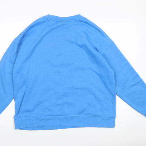 Disney Women’s Blue Stitch Aloha Sweatshirt Medium Pullover