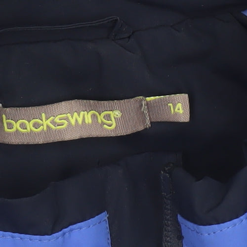 Backswing Women Blue Size 14 Windbreaker Softshell Jacket