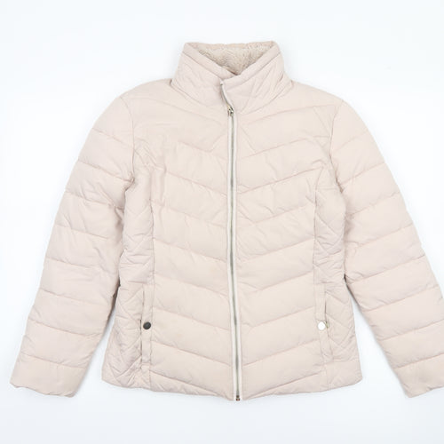 Miss Selfridge Petites Beige Puffer Jacket UK 8 Petite Women’s