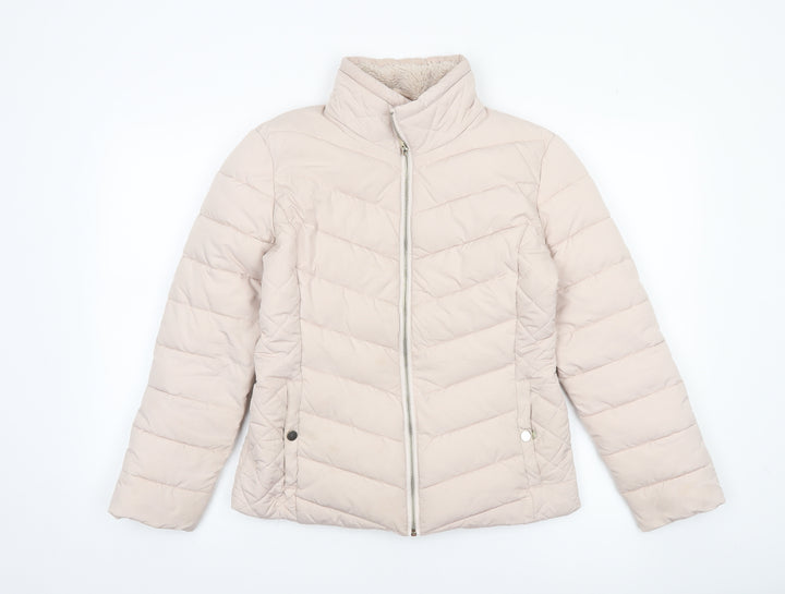 Miss Selfridge Petites Beige Puffer Jacket UK 8 Petite Women’s