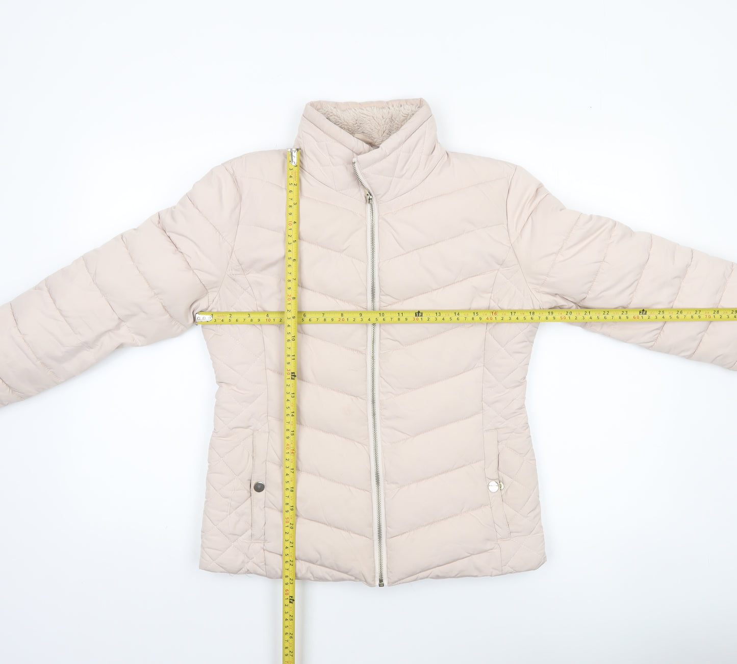 Miss Selfridge Petites Beige Puffer Jacket UK 8 Petite Women’s