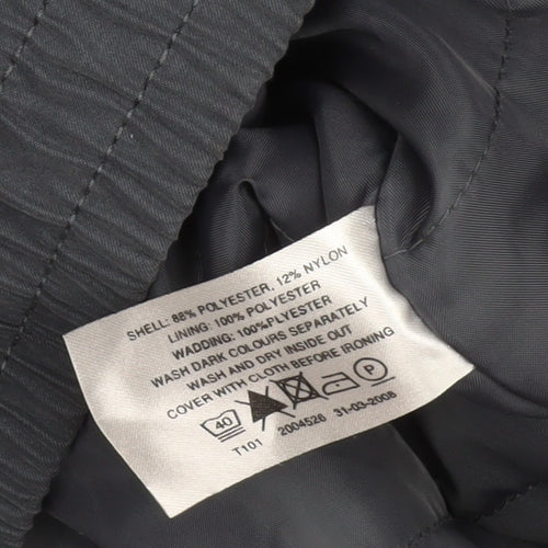 EWM Men's Blue L Basic Polyester Blend Casual Jacket Lined