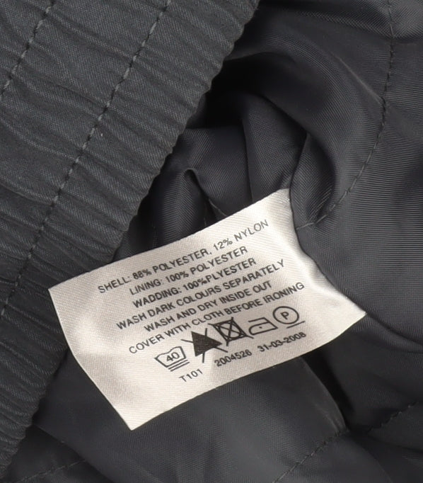 EWM Men's Blue L Basic Polyester Blend Casual Jacket Lined