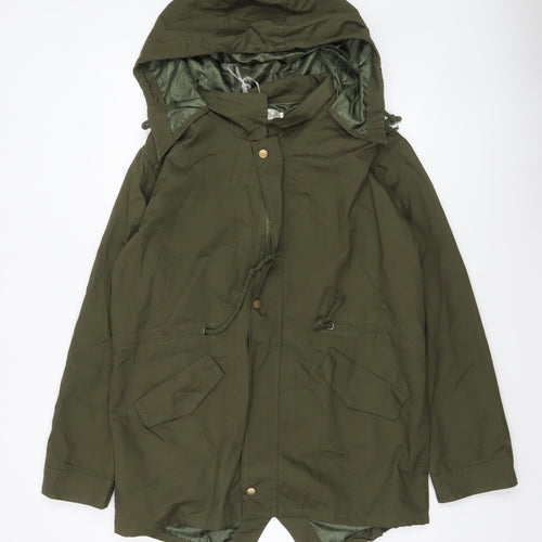 Nicholas Reid Women's Green Parka Hooded Jacket Size L