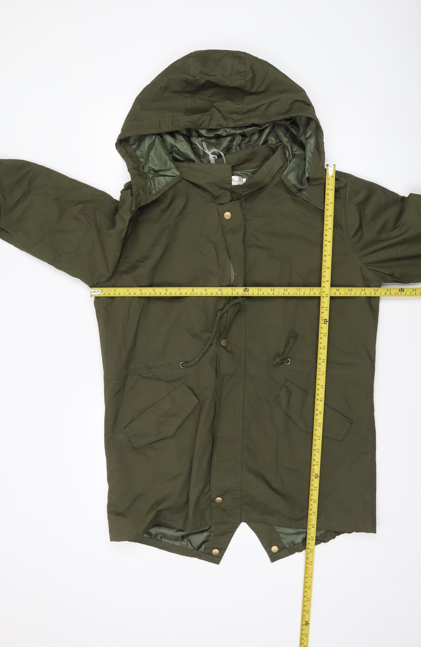 Nicholas Reid Women's Green Parka Hooded Jacket Size L