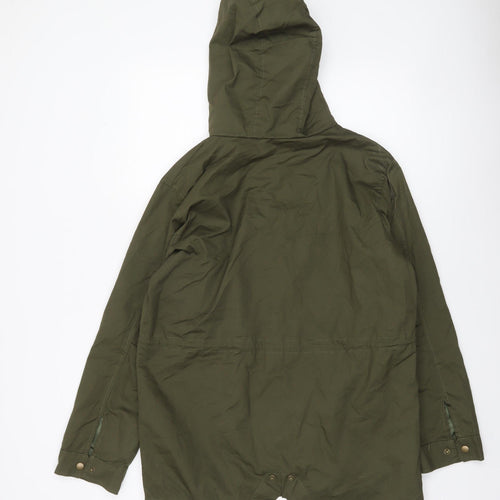 Nicholas Reid Women's Green Parka Hooded Jacket Size L