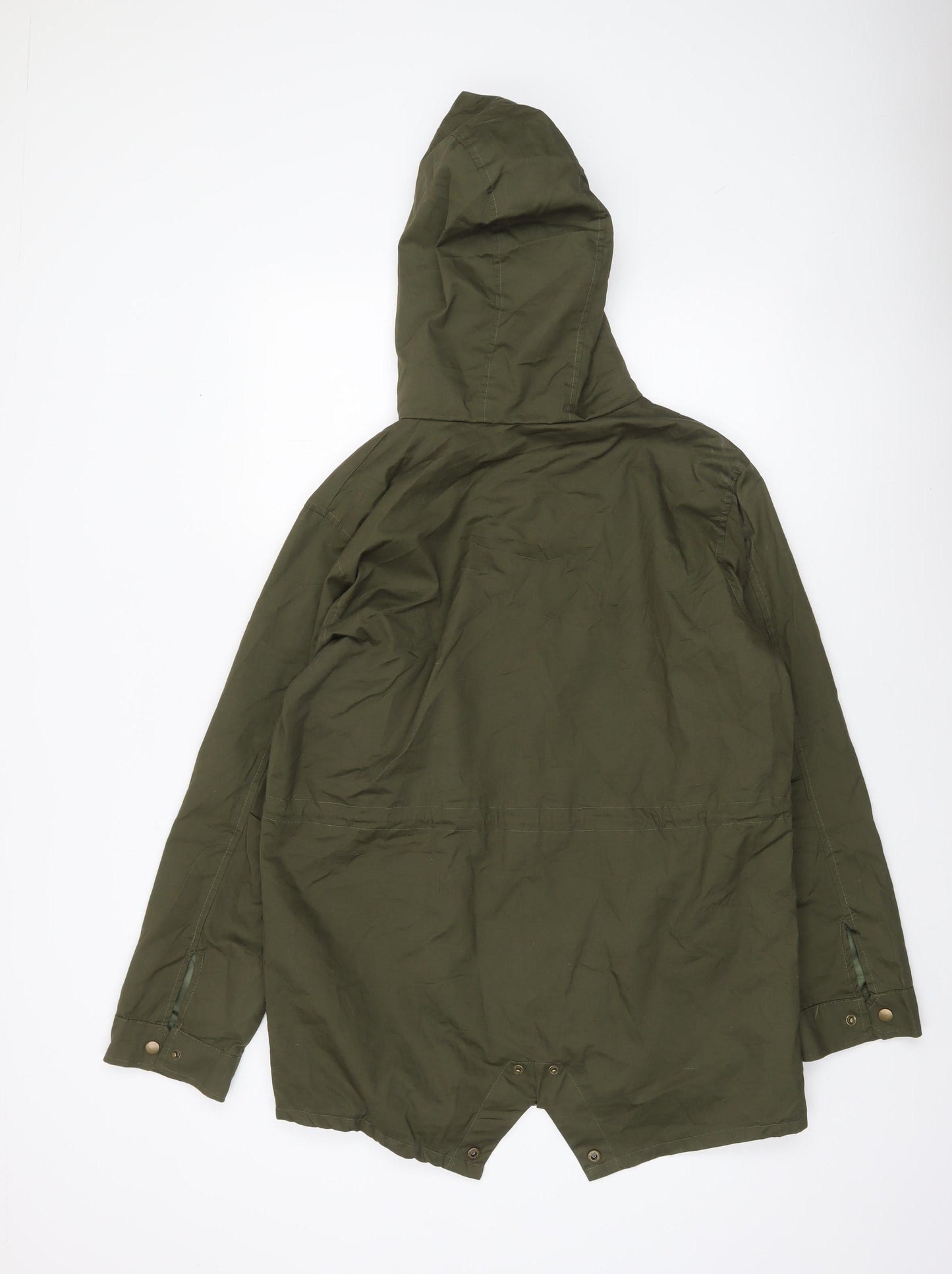 Nicholas Reid Women's Green Parka Hooded Jacket Size L