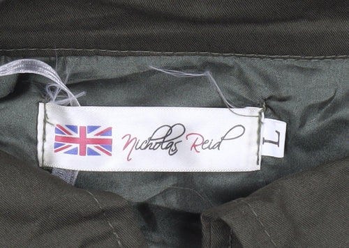 Nicholas Reid Women's Green Parka Hooded Jacket Size L