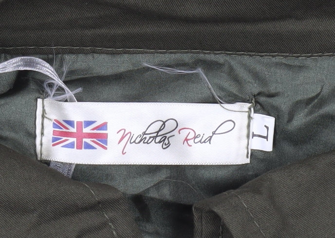 Nicholas Reid Women's Green Parka Hooded Jacket Size L