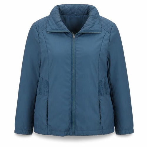 Betty Kay Women Blue Size 20 Mid-Length Zip Puffer Jacket