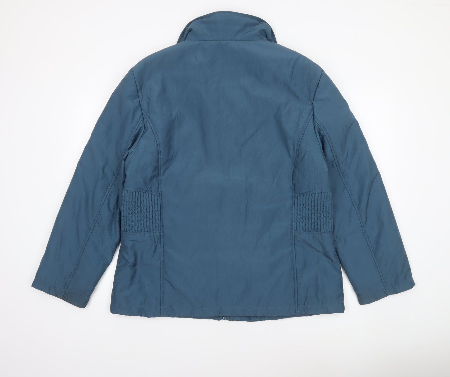 Betty Kay Women Blue Size 20 Mid-Length Zip Puffer Jacket