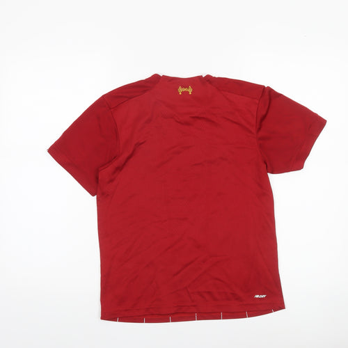 New Balance Boys Red Liverpool FC Short Sleeve Football Jersey T-Shirt Size 26