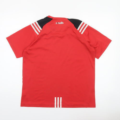 O’Neills Men's Red Shannon Rovers Gaels Jersey T-Shirt Size S