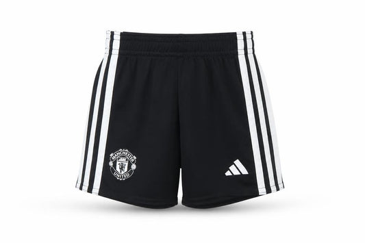 Front view of Adidas Manchester United Black 18-24M Baby Shorts Activewear Polyester