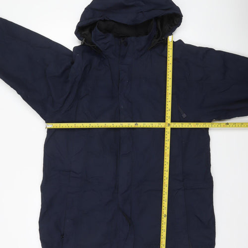 Lakes Edge Men's Blue Waterproof Hooded Parka Jacket M
