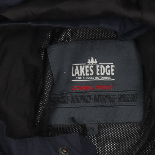 Lakes Edge Men's Blue Waterproof Hooded Parka Jacket M
