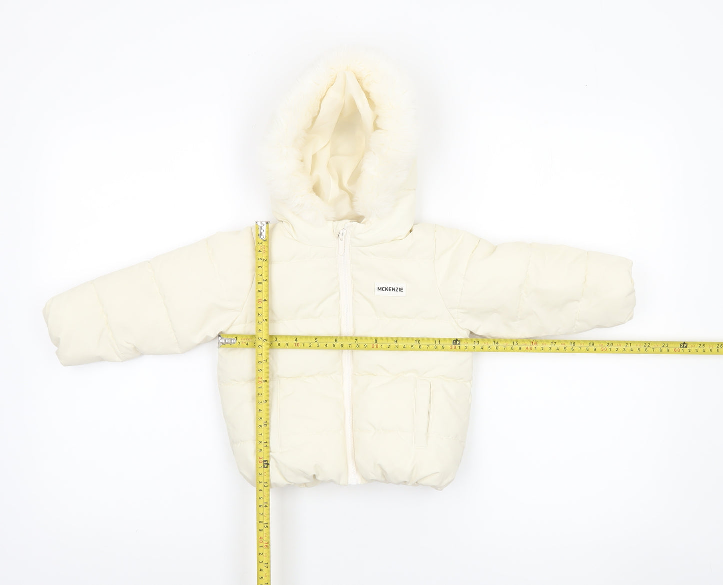 McKenzie Ivory Puffer Jacket 12-18 Months Unisex Baby Hooded Winter Coat