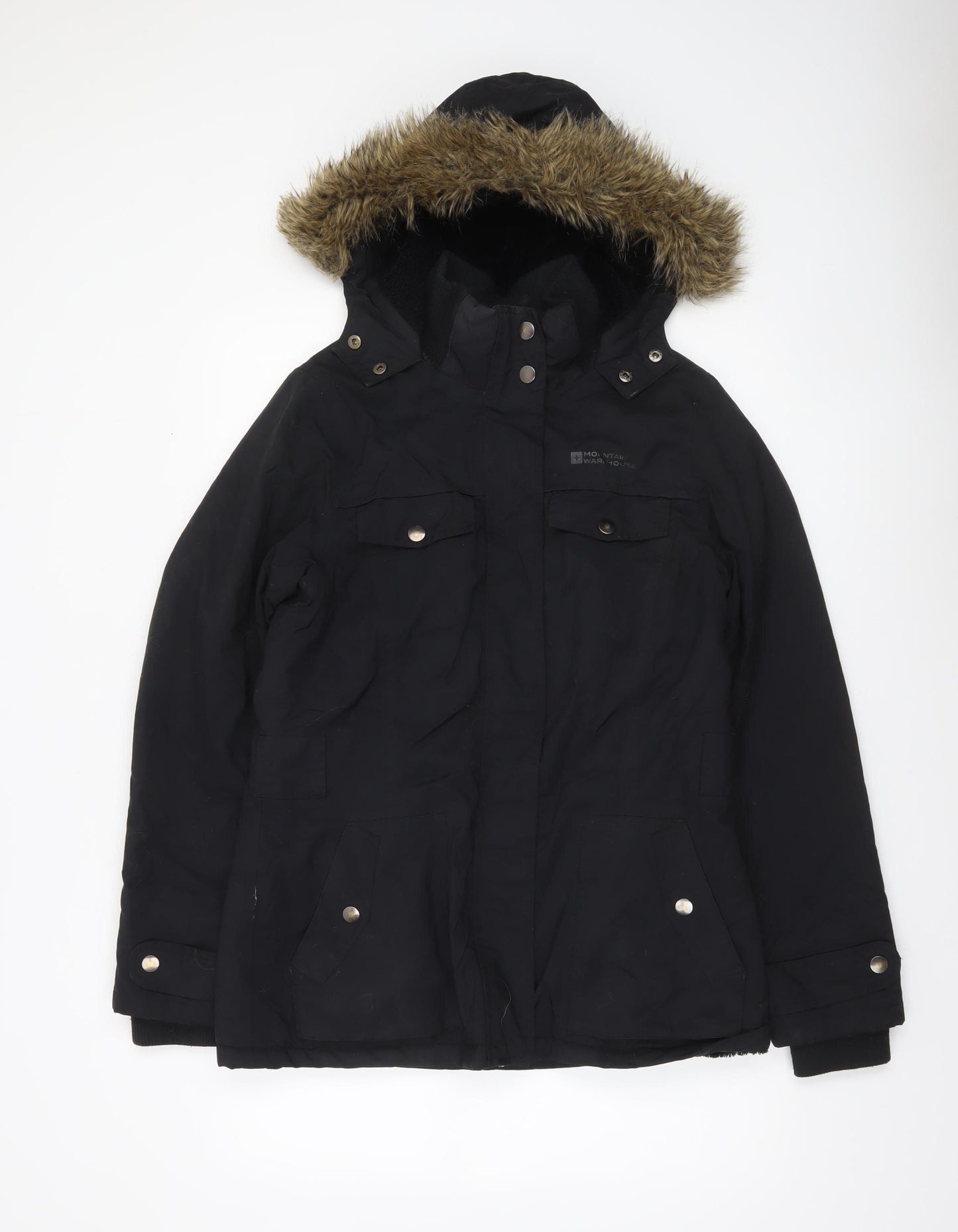 Mountain Warehouse Women's Black Waterproof Parka Jacket UK 12