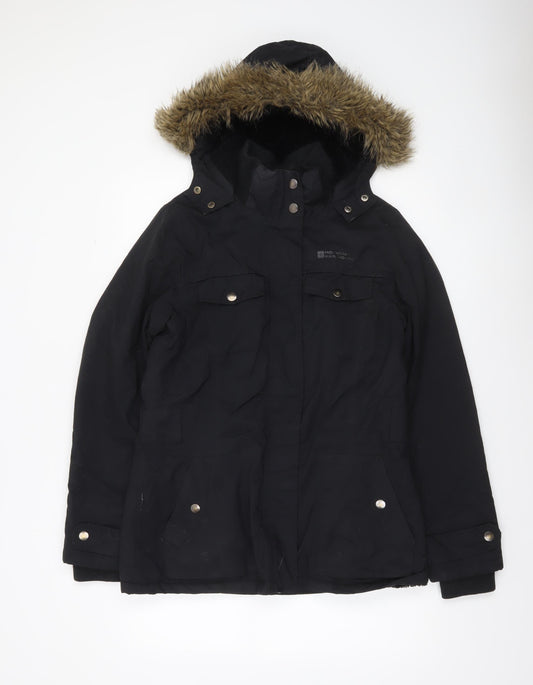 Mountain Warehouse Women's Black Waterproof Parka Jacket UK 12