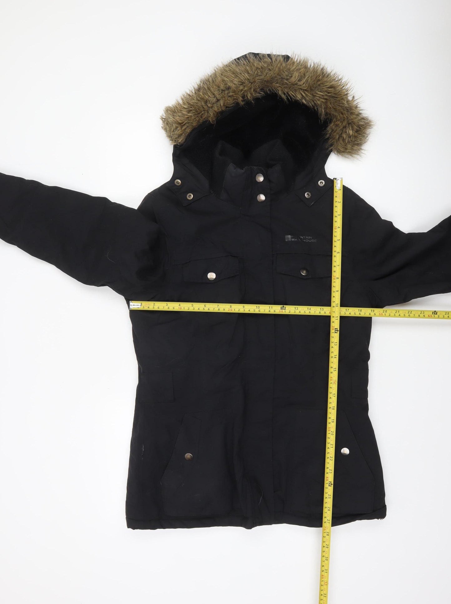 Mountain Warehouse Women's Black Waterproof Parka Jacket UK 12