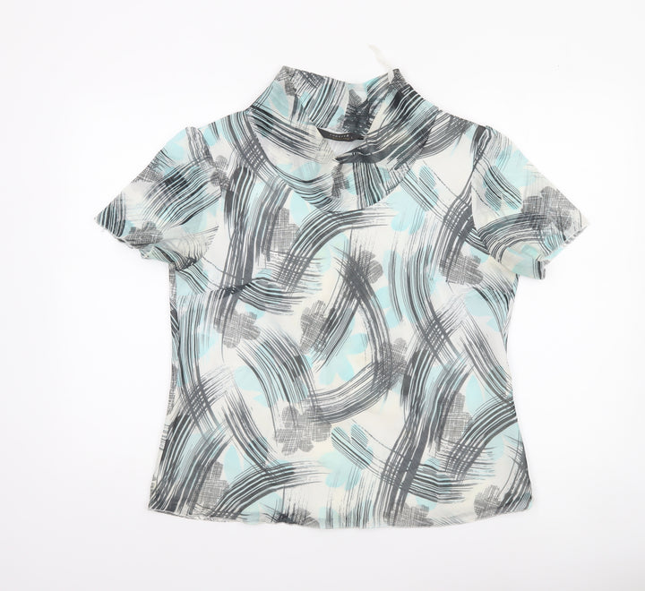 Forever by Michael Gold Women's Multicoloured Chiffon Blouse L