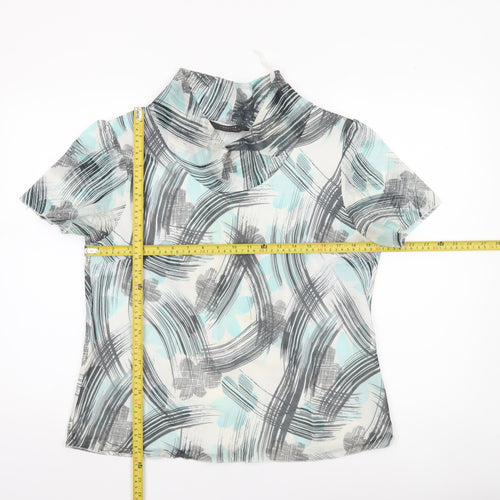 Forever by Michael Gold Women's Multicoloured Chiffon Blouse L