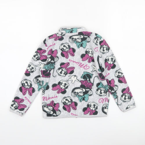 Disney Girls Grey Minnie Mouse Fleece Full Zip Jacket - Size 6 Years