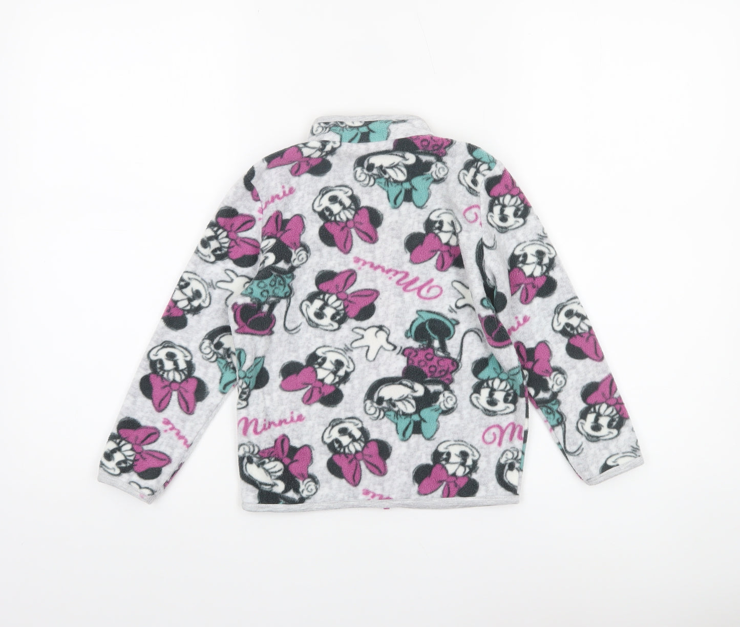 Disney Girls Grey Minnie Mouse Fleece Full Zip Jacket - Size 6 Years