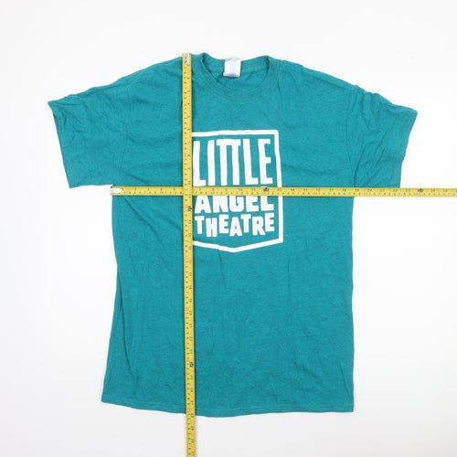Gildan Men's Green Little Angel Theatre Graphic T-Shirt M