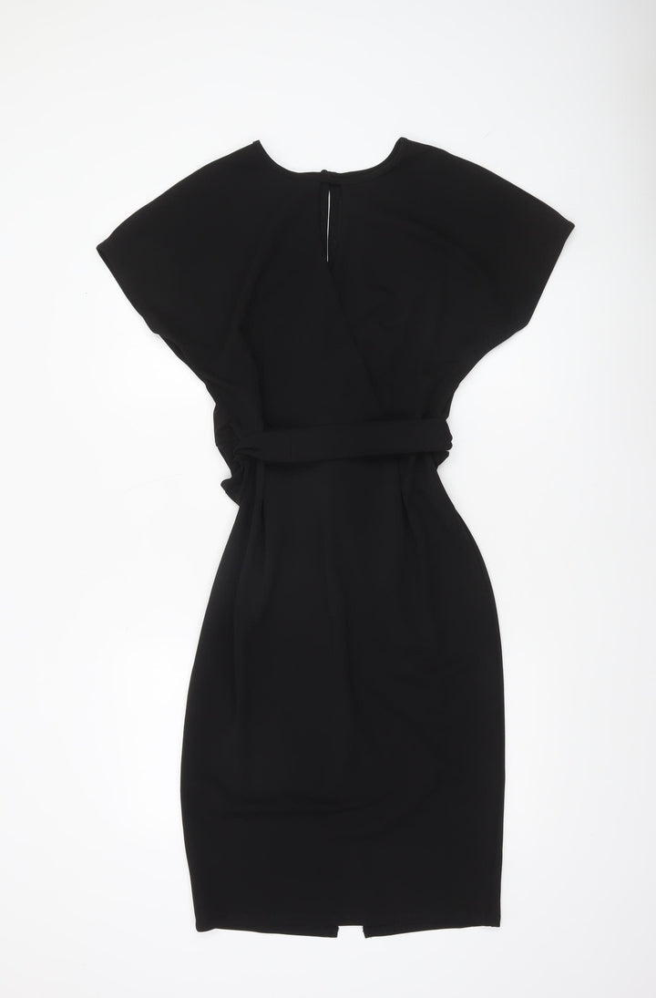 Very Women Black Size 10 Knee Length Sheath Dress