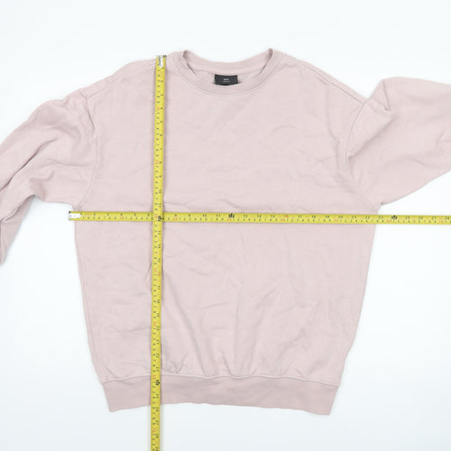H&M Men’s Beige Loose Fit Sweatshirt Size S Crew Neck Pullover