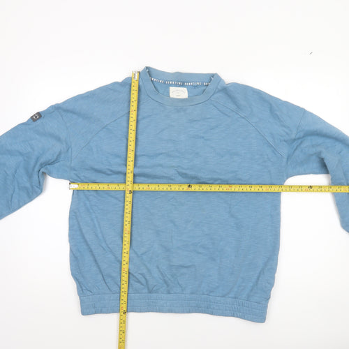 Next Women Blue Cotton Long Sleeve Nightshirt Top Size 12