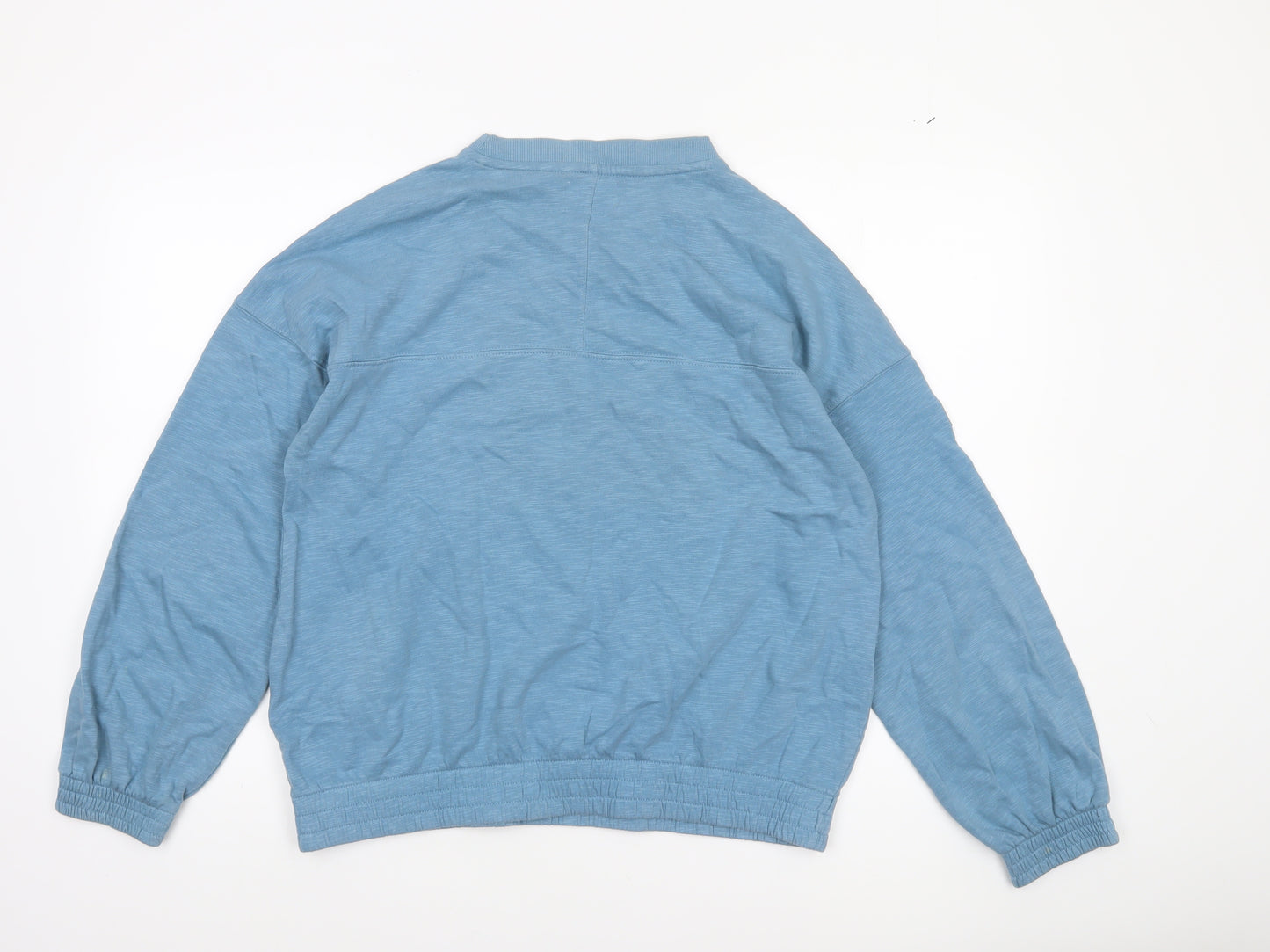 Next Women Blue Cotton Long Sleeve Nightshirt Top Size 12