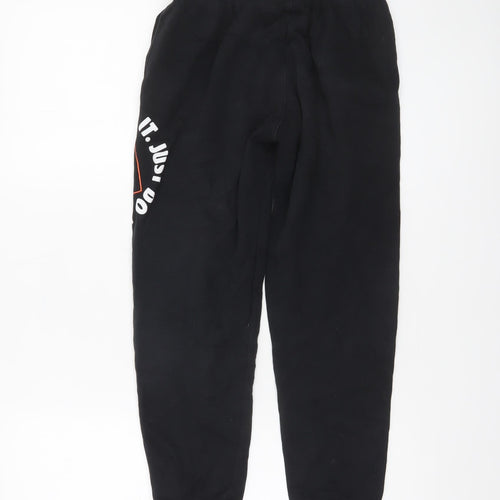 Nike Boys Black Jogger Sweatpants M 137-147cm Elastic Waist Cotton Blend