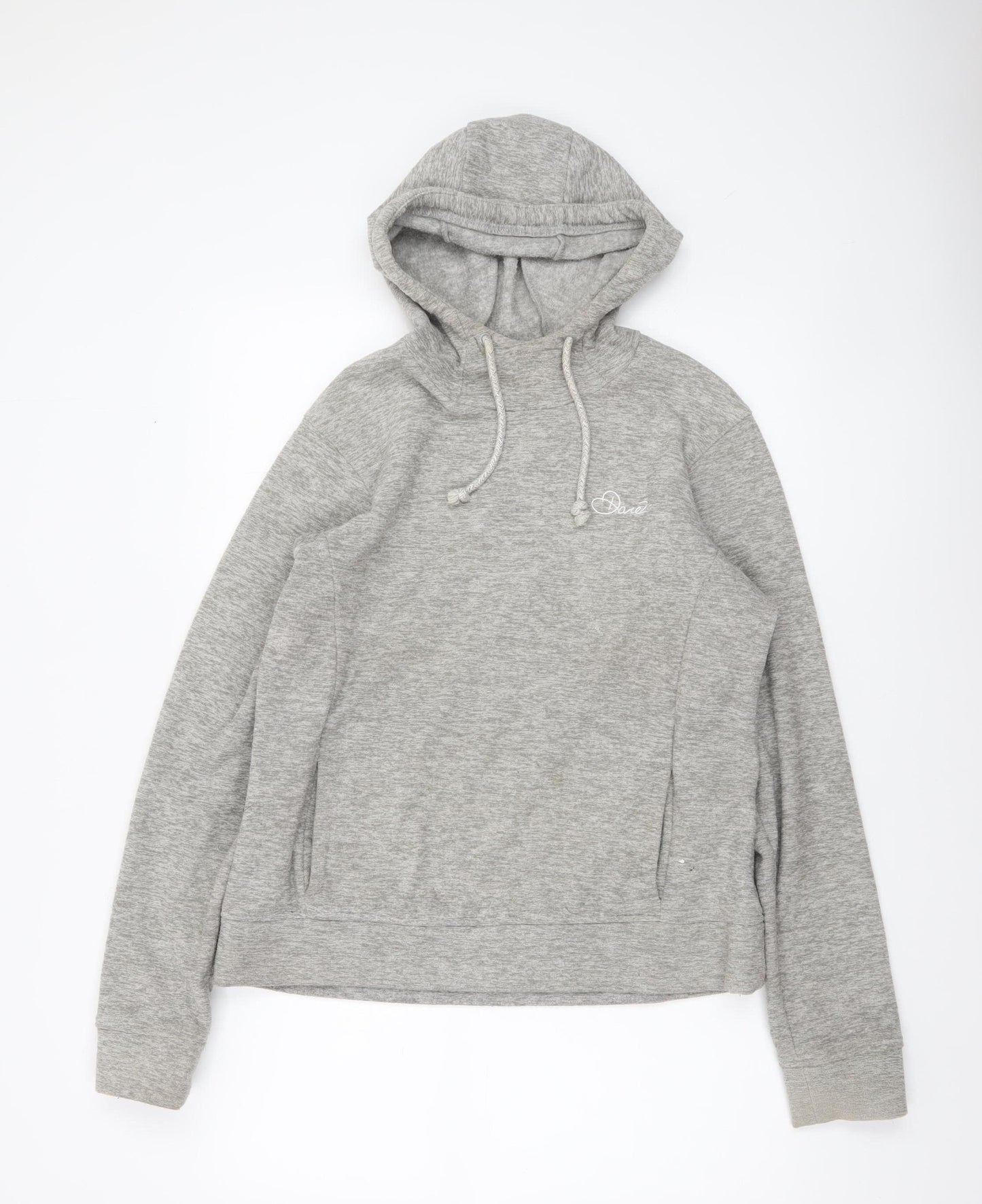 Dare 2b Womens Grey Pullover Hoodie UK 14 Polyester Cotton Blend