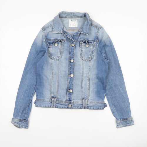 Denim Co Women’s Blue Denim Jacket Size 12 Regular Fit Casual