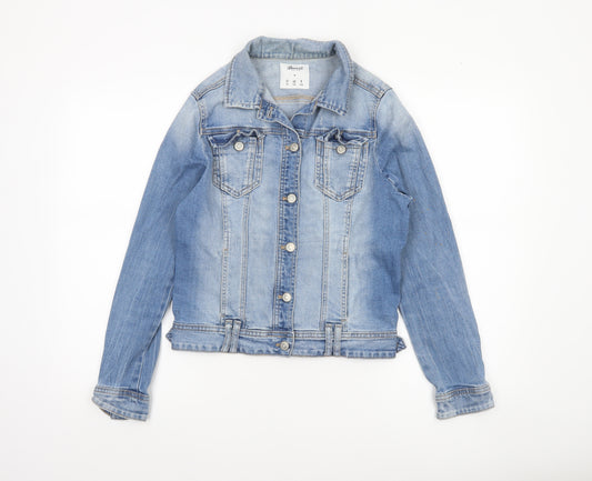 Denim Co Women’s Blue Denim Jacket Size 12 Regular Fit Casual