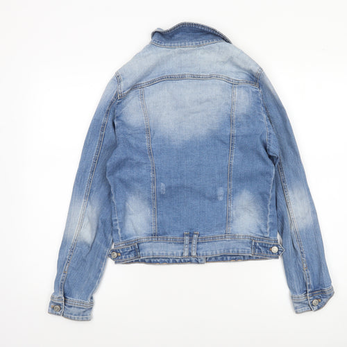 Denim Co Women’s Blue Denim Jacket Size 12 Regular Fit Casual