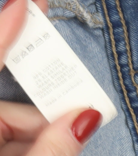 Denim Co Women’s Blue Denim Jacket Size 12 Regular Fit Casual