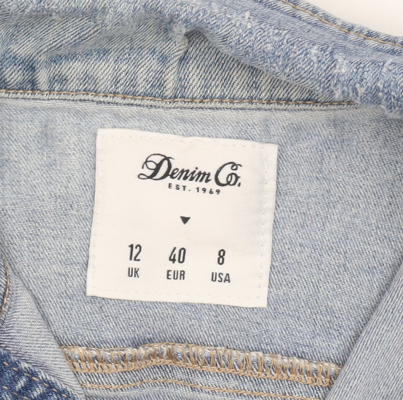 Denim Co Women’s Blue Denim Jacket Size 12 Regular Fit Casual