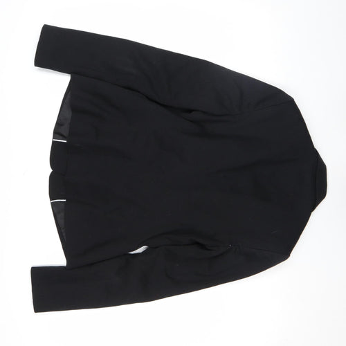 Tu Women Black Slim Fit One Button Blazer Jacket Size 12