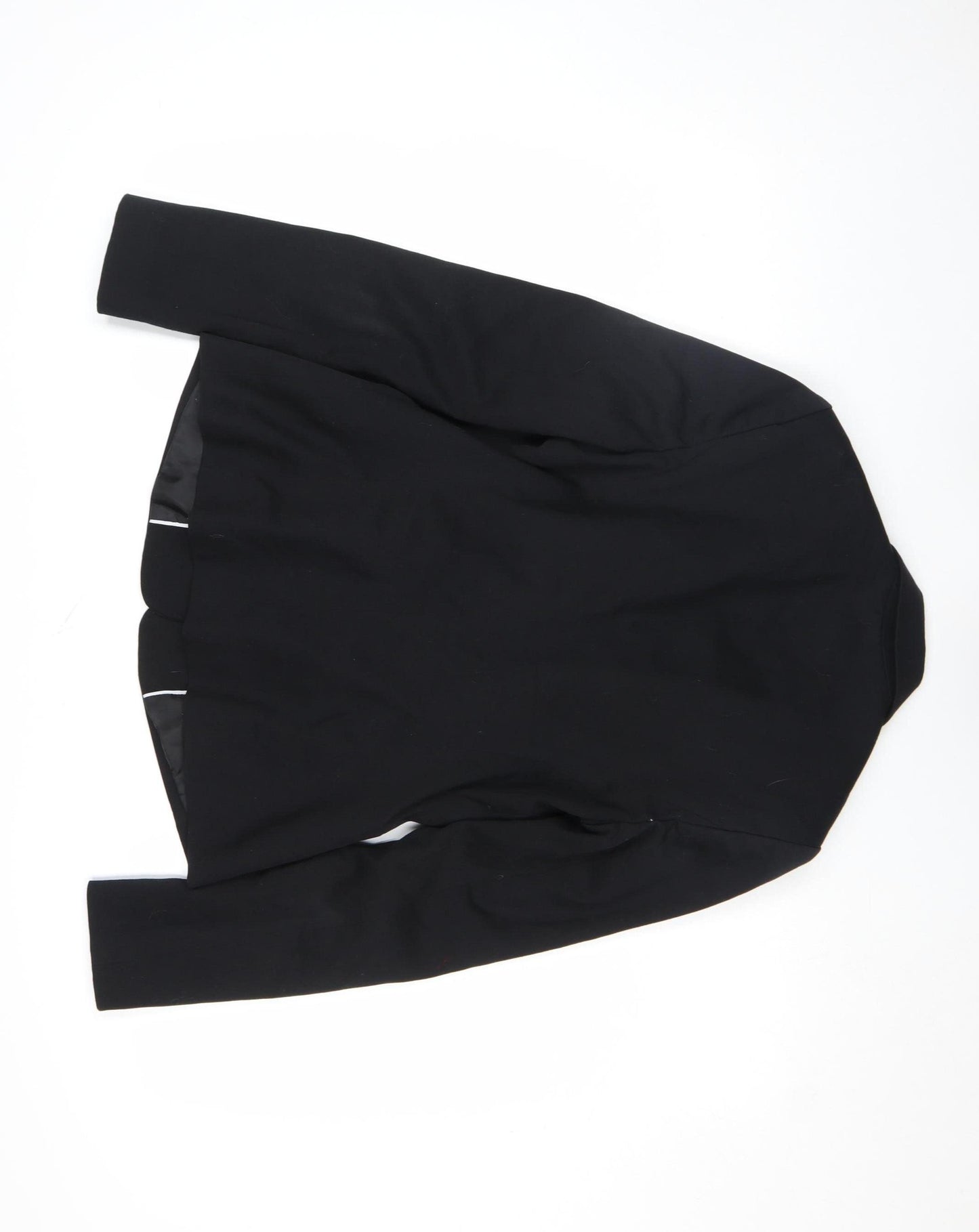 Tu Women Black Slim Fit One Button Blazer Jacket Size 12
