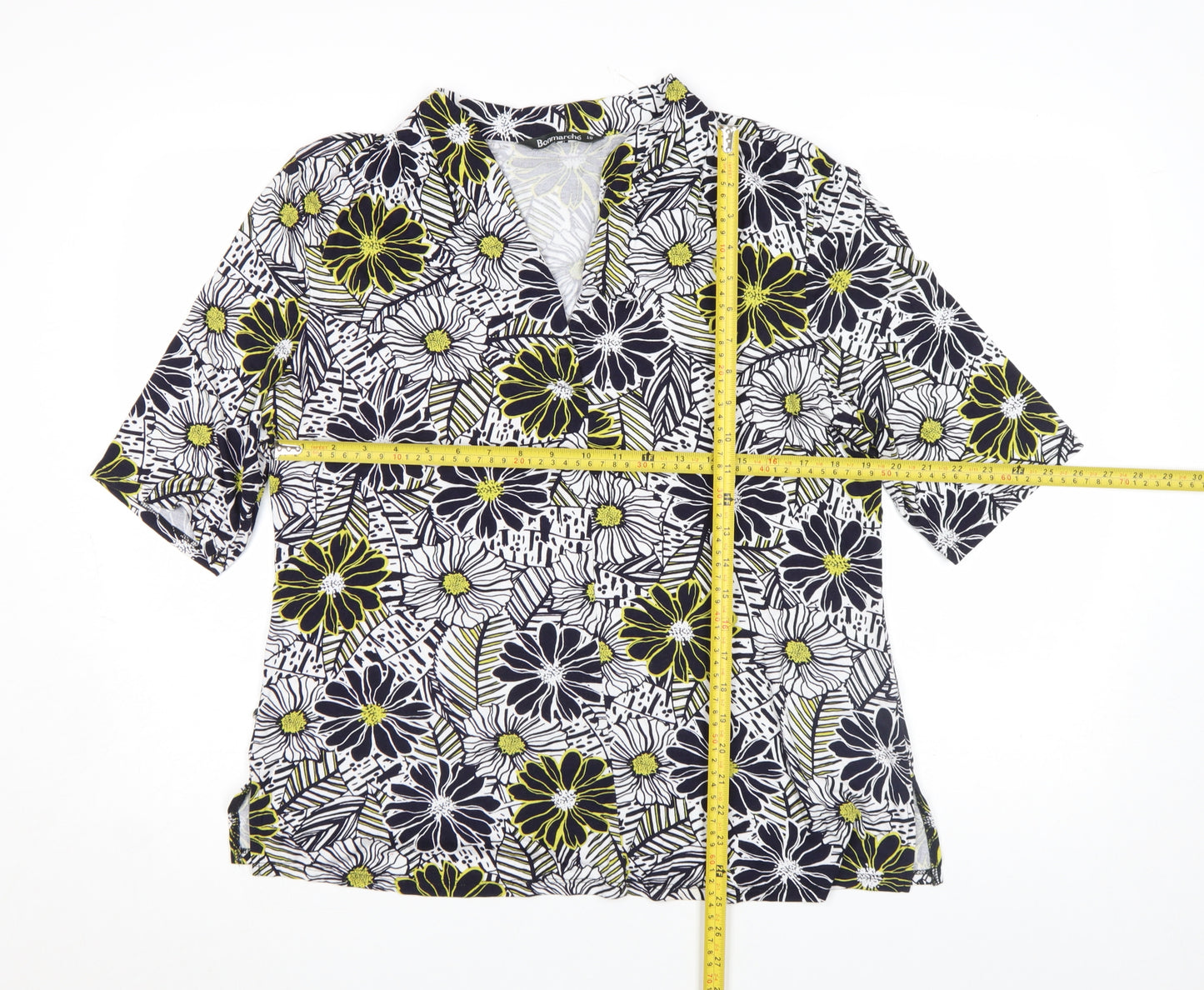 Bonmarché Women's Multicoloured Floral Tunic Blouse Size 18