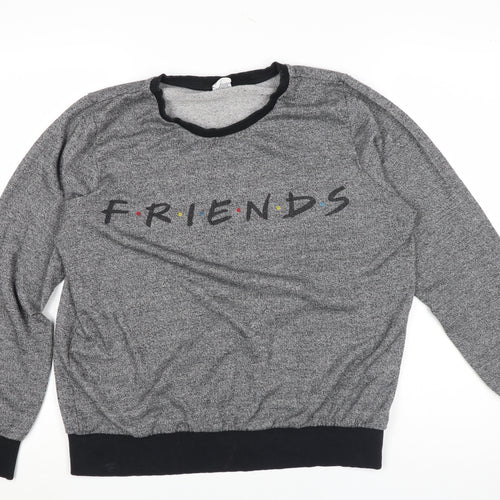Friends The TV Series Women's Grey Long Sleeve Crew Neck Top Size 16