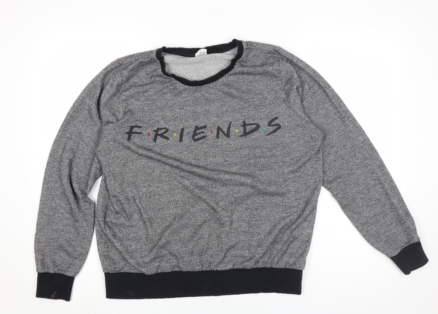 Friends The TV Series Women's Grey Long Sleeve Crew Neck Top Size 16