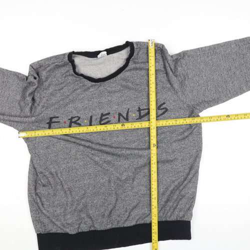 Friends The TV Series Women's Grey Long Sleeve Crew Neck Top Size 16